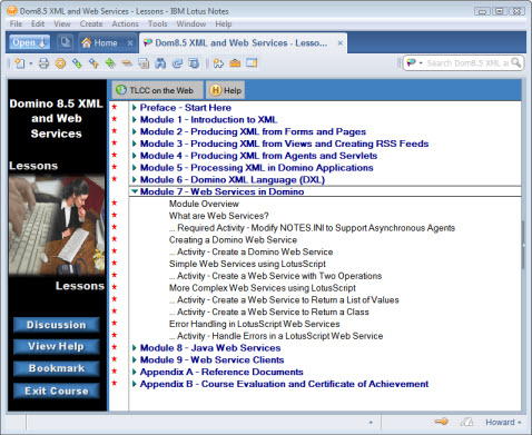 Image of TLCC's XML and Web Services course