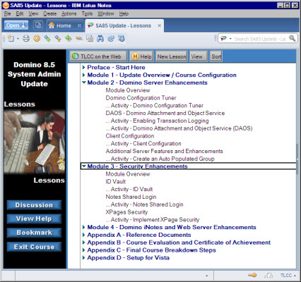 Image of TLCC's Domino 8.5 Admin Update course