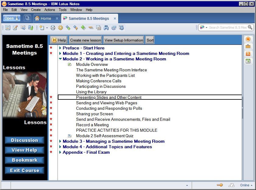 Sametime 8.5 and 8 User Courses
